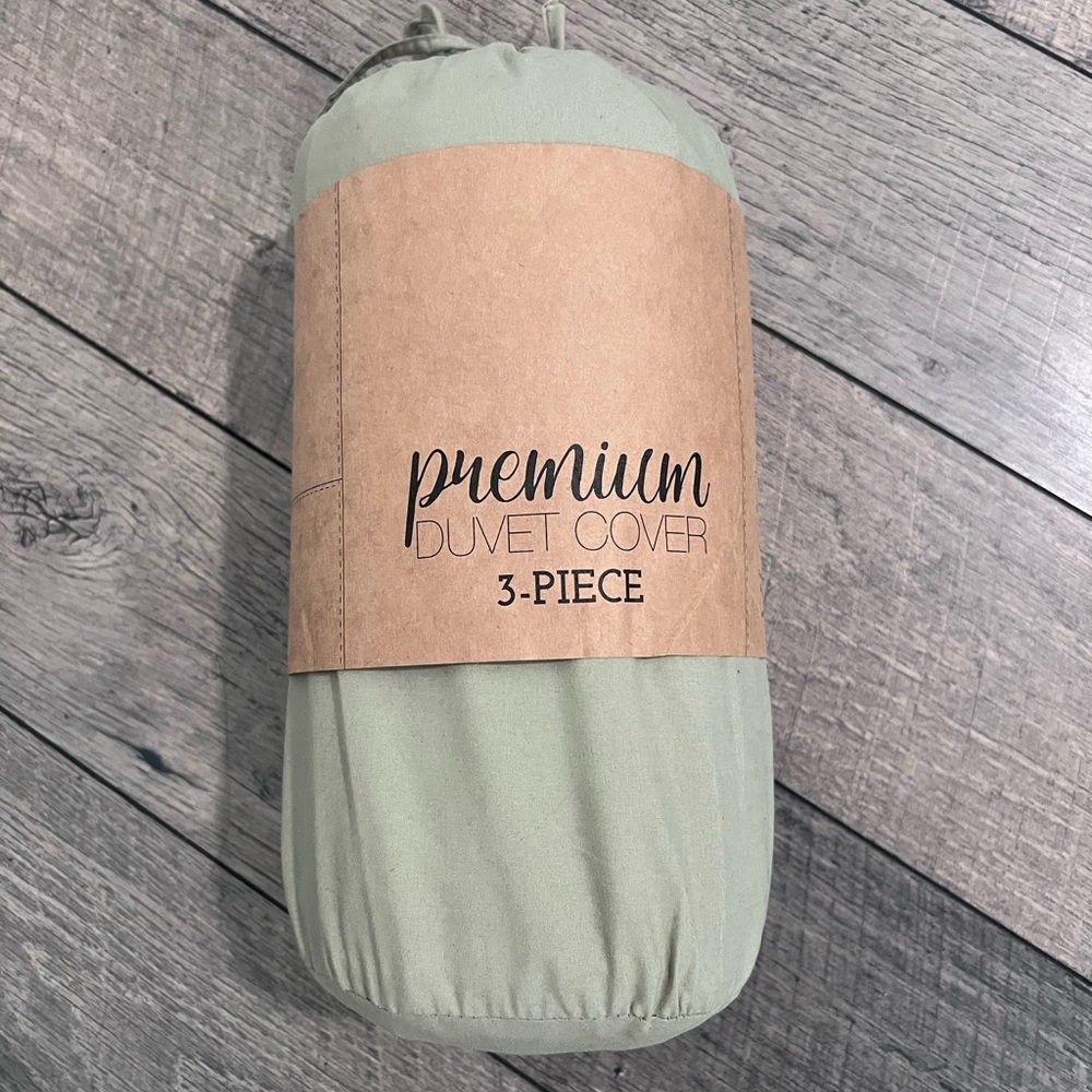 Premium 3-Piece Duvet Cover Set - Green